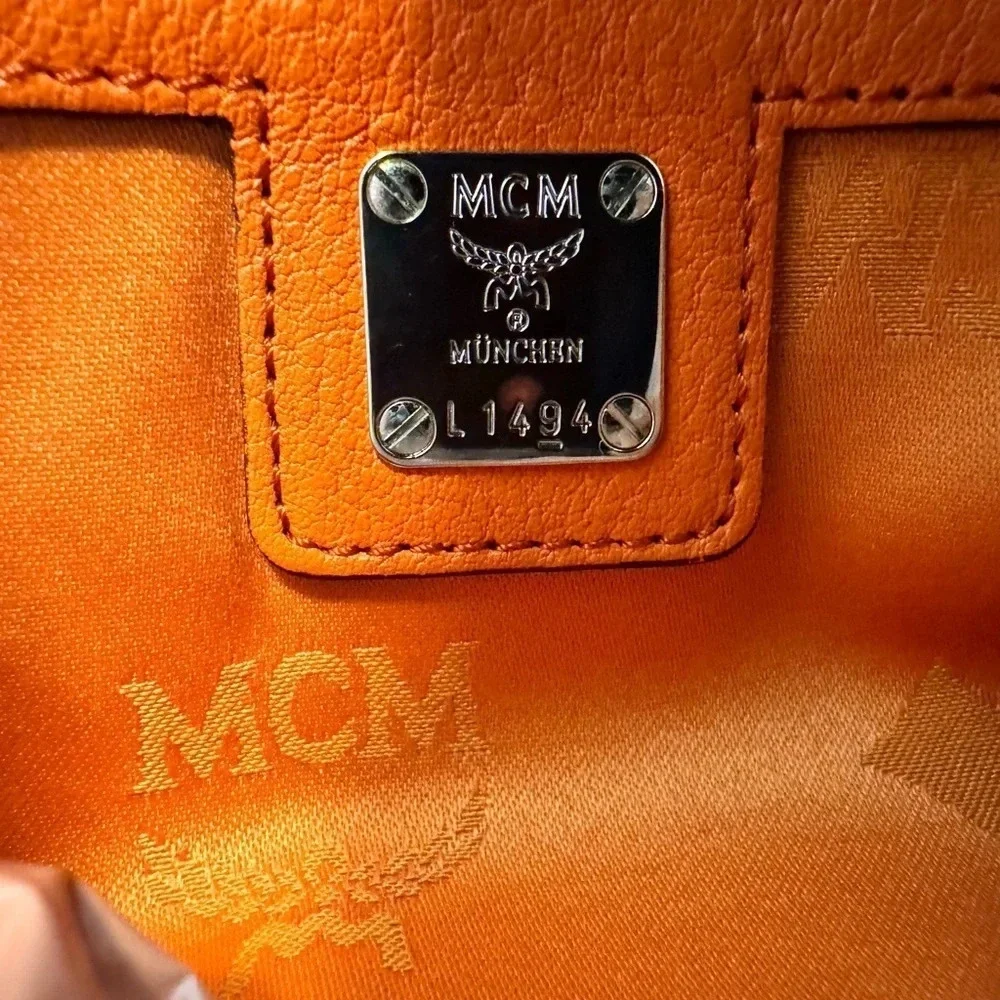 MCM 🍊 Pebbled Leather Tote